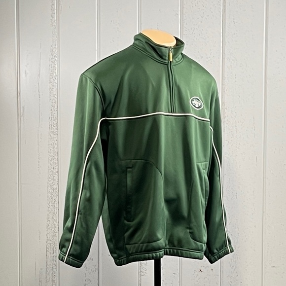 REEBOK NFL NY JETS Men’s Green Collared Zip Up  Team Apparel Sz 2XL - Picture 5 of 14